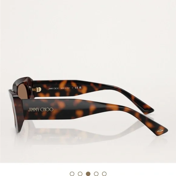 Jimmy Choo Brown Rectangular Sunglasses - Picture 3 of 11